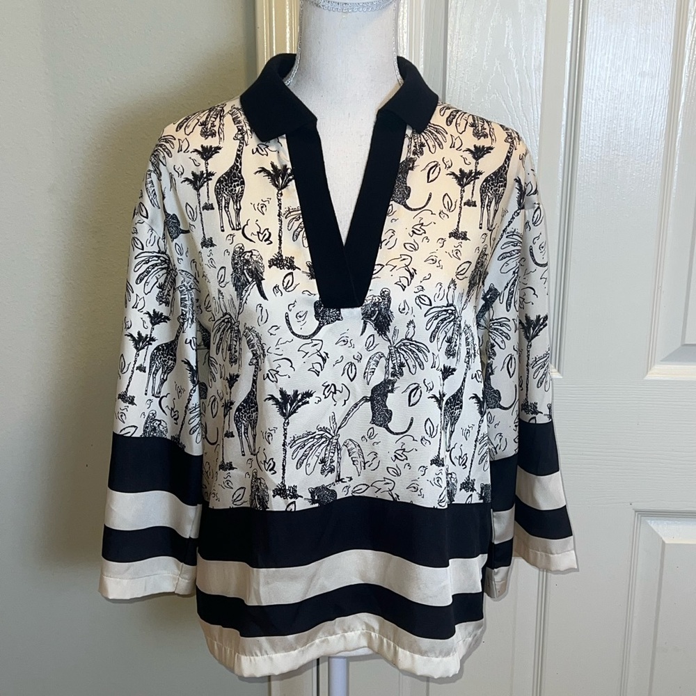 Purificacion Garcia Jungle Animals Print Top